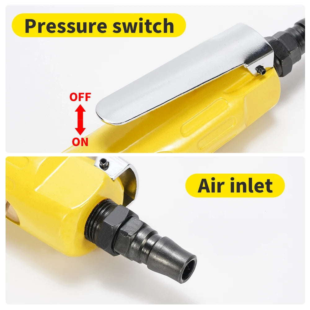 Pneumatic Air Ratchet Wrench — Adjustable Torque Spanner with Square Drive Straight Shank, Professional Tool 1/4", 3/8", 1/2"