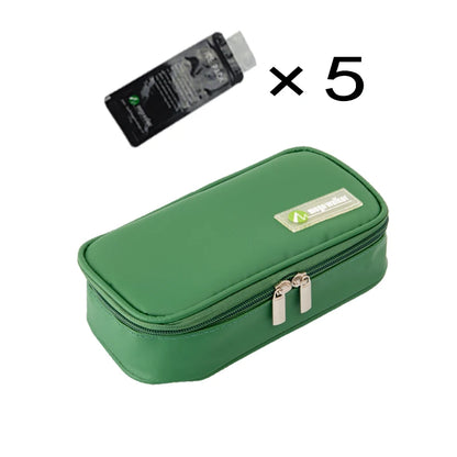 Portable Insulin Cooler Bag – Medium Size Insulated Diabetic Travel Case with Aluminum Foil & Nylon Fabric Ice Storage Protection Bag