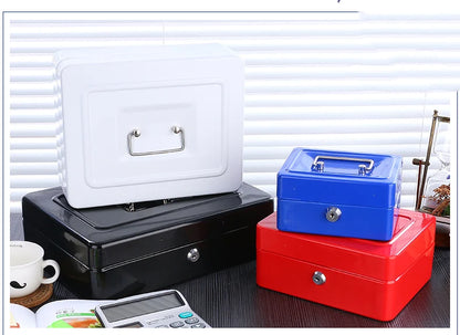2025 Stainless Steel Petty Cash Money Box with Key Lock – Small Lockable Safe for Home Security & Decoration