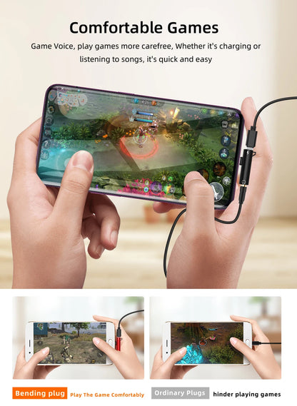 2-in-1 Audio Headphone & Charging Adapter for iPhone XR, XS, 11, 12, 13 – 3.5mm Jack to Earphone AUX Cable (Not Type-C)