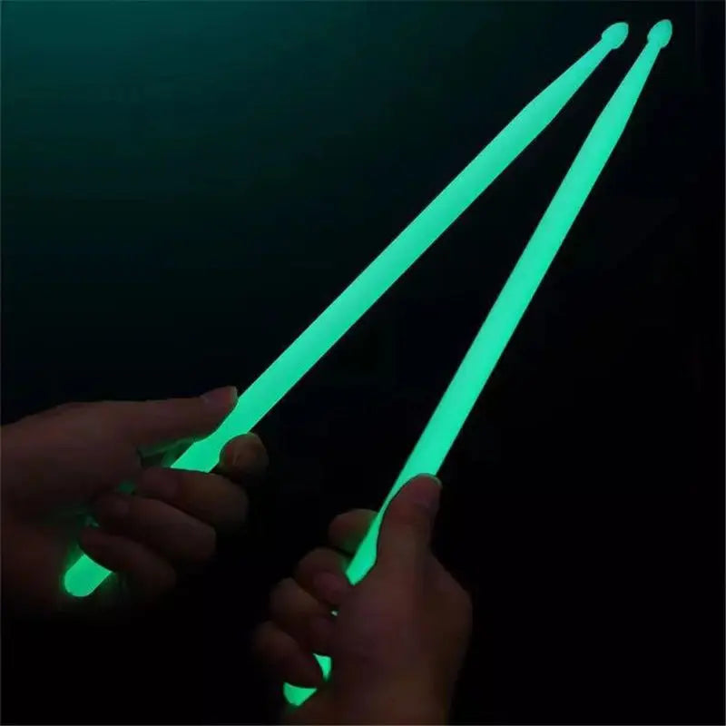 5A Luminous Drumsticks – Nylon Glow-in-the-Dark Bright Drum Sticks for Musical Instruments