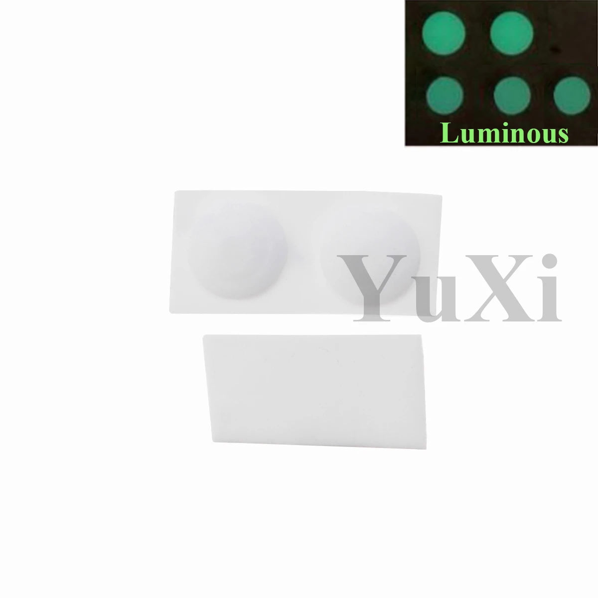 YuXi GBA SP Replacement Kit - Screw Covers & Luminous Dust Plug Rubber Set for Gameboy Advance SP