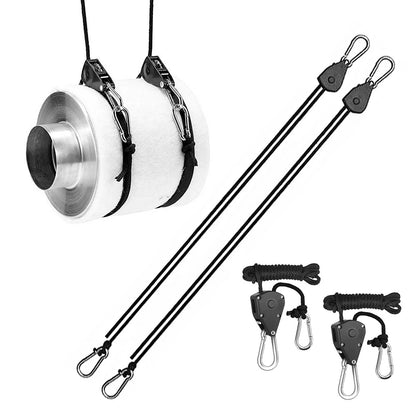 Heavy Duty Adjustable Rope Hanger - Pulley Ratchets for Kayak and Canoe Boat Bow Stern Rope Lock - Tie Down Straps (8pcs/4pcs/2pcs)