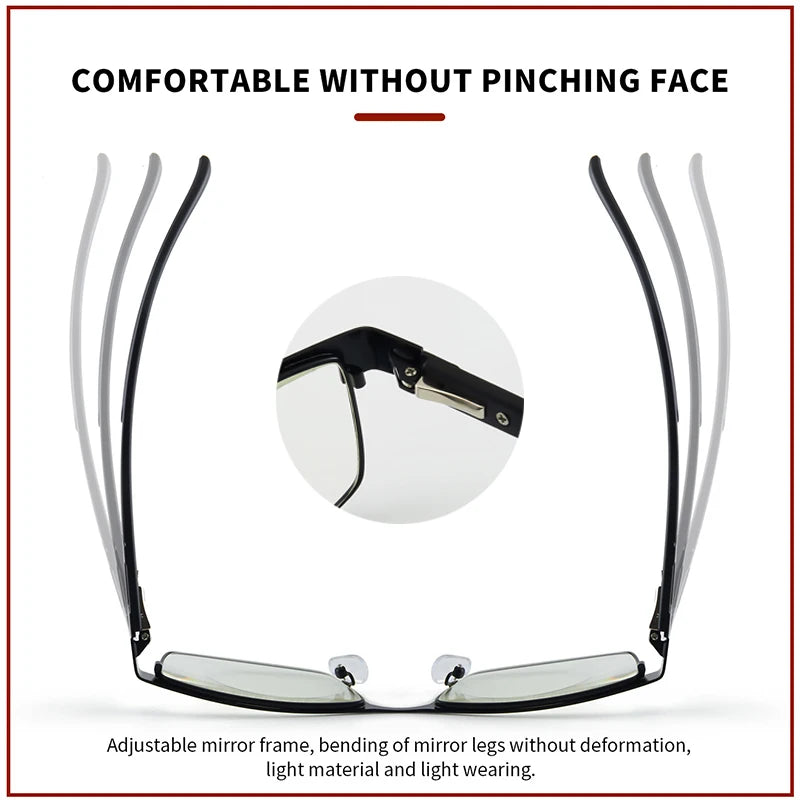 High-Quality Stainless Steel Reading Glasses for Men & Women – Fashion Presbyopic & Anti-Blue Light Eyewear