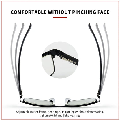 High-Quality Stainless Steel Reading Glasses for Men & Women – Fashion Presbyopic & Anti-Blue Light Eyewear