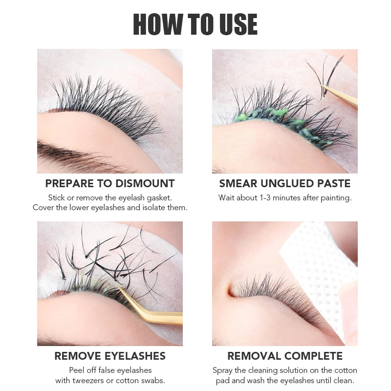 NATUHANA Eyelash Glue Remover - Quick Adhesive Unloading Cream for Eyelashes & Makeup Tools