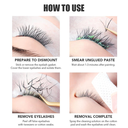 NATUHANA Eyelash Glue Remover - Quick Adhesive Unloading Cream for Eyelashes & Makeup Tools