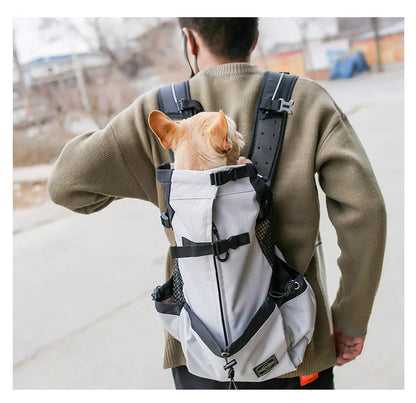 Breathable Hiking Pet Dog Carrier Backpack – Outdoor Travel Mesh Bag for Bicycle & Motorcycle