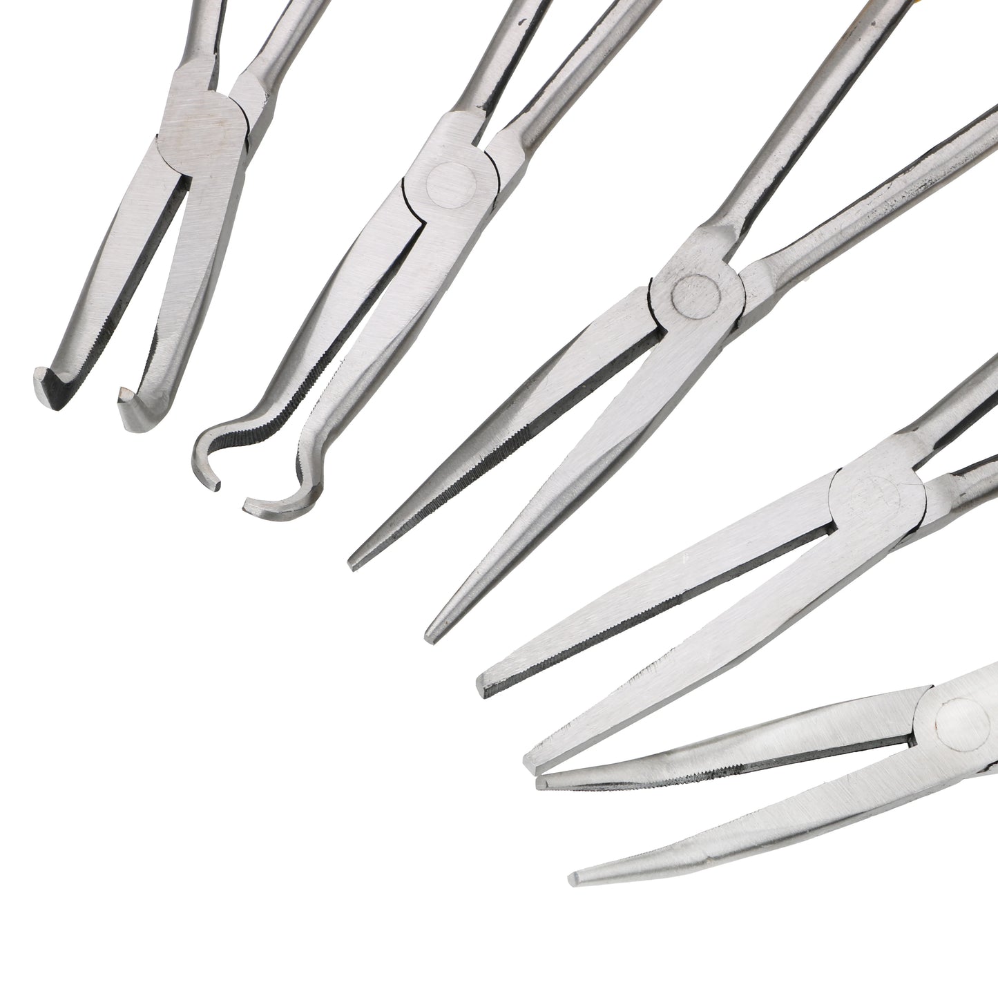 DIY Extra Long Nose Pliers – Straight & Bent Tip Mechanic Hand Tool for Car Maintenance, Spanner & Clip Removal Kit