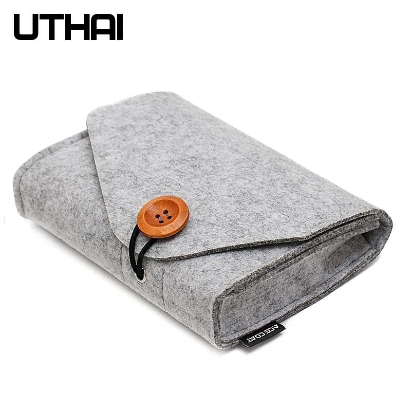 UTHAI T29 Portable Storage Bag: 2.5' HDD Case for MacBook Charger, Mouse, Power Bank, Earphone - Digital Accessories Protection