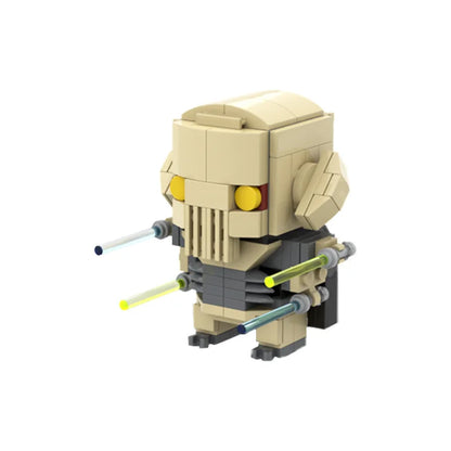 LEQUMOC Space Wars Building Block Figures Set – Vader, Anakin, Queen, Jar Binks & General Grievous Toy Bricks Gift for Kids