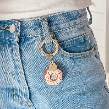 Cartoon Donut Silicone Case for Apple AirTag – Cute Protective GPS Tracker Cover for Dog Collar