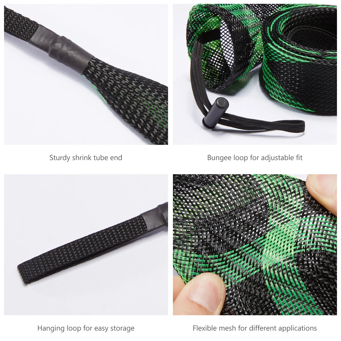 Bassdash Fishing Rod Sleeves: Protective Rod Socks for Casting and Spinning Poles Up to 7-1/2ft