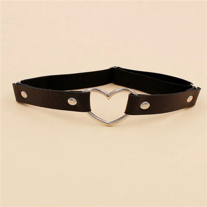 2022 Women's Sexy Elastic Harness Heart Leg Chain Garter Belt – Cosplay Spike Thigh Ring, High-Quality Elastic