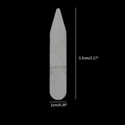200Pcs Plastic Collar Stiffeners Set | Dress Shirt Men's Gifts | Clear Plastic Collar Stays 55 x 10 mm