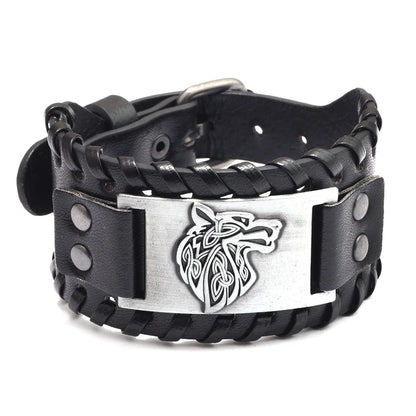 Trendy Viking Bracelet – Nordic Rune Compass & God Bird Charm Leather Woven Jewelry for Men, Fashion Accessory & Party Gift