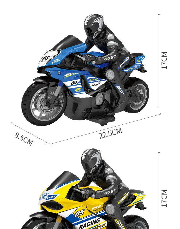 1/6 Scale RC Electric Racing Motorcycle – High-Speed 4CH Remote Control Drift Car Toy for Boys