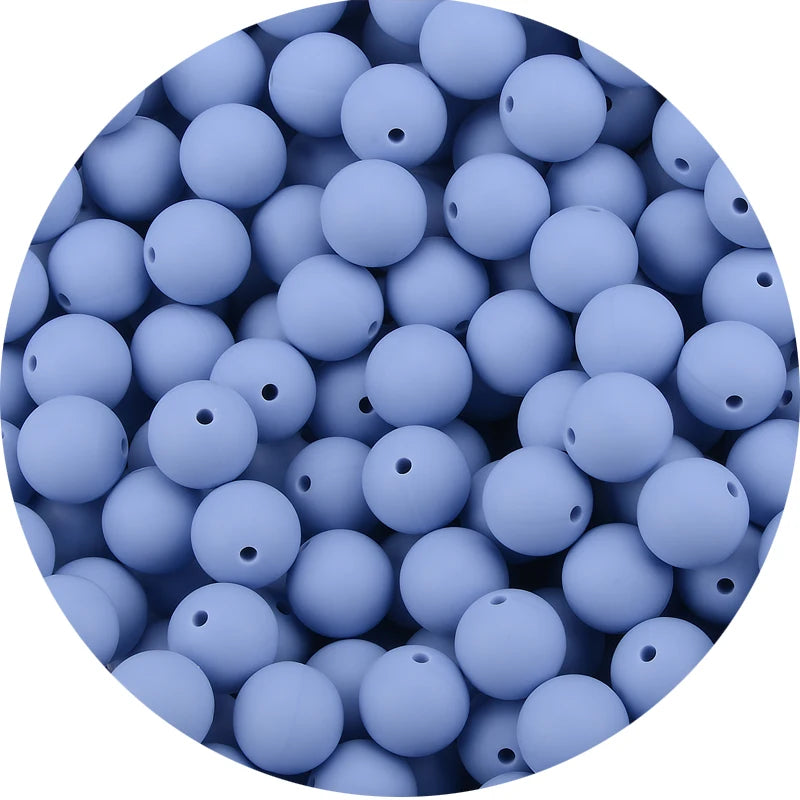 LOFCA Silicone Teething Beads - 20pcs 15mm Round Baby Chew Beads for DIY Teether Toys Infant Accessories