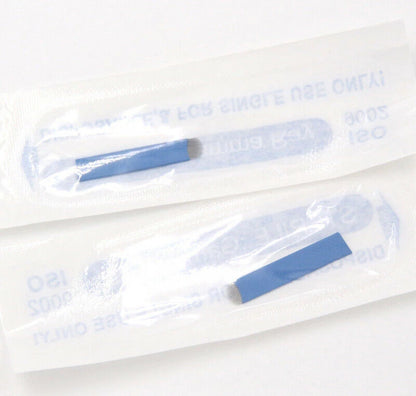 50pcs Microblading Tebori Blades 0.18mm — Manual Tattoo Needles for Permanent Makeup Eyebrows (7/9/12/14/17/21)