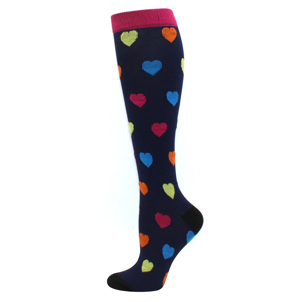 Compression Support Socks for Men & Women – Running Nursing Stockings for Edema, Varicose Veins & Blood Circulation Sports Wear