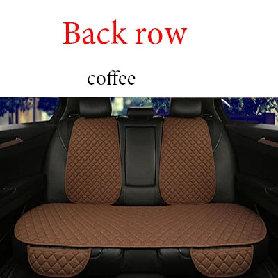 Universal Linen Car Seat Cover Protector Set – Breathable Flax Summer Cushion Pad for Front & Rear Seats Sedan, SUV & Pickup Interior Accessories