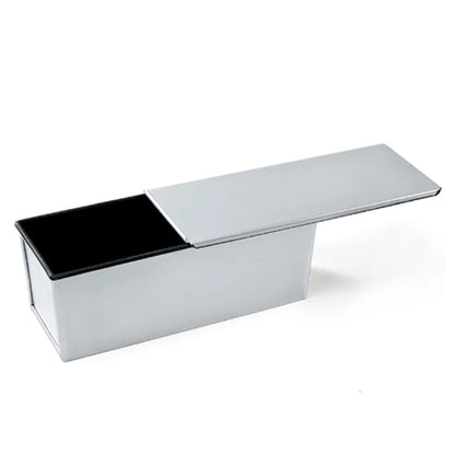 Aluminum Alloy Non-Stick Toast and Bread Loaf Pan – Black Cake Mold with Lid, Available in 250g to 1000g Sizes