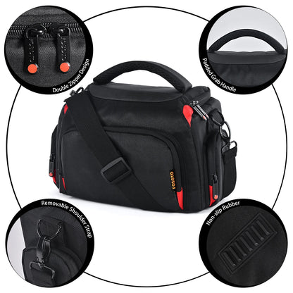 FOSOTO Waterproof DSLR Camera Shoulder Bag – Professional Case for Canon, Nikon, Sony, Video & Lens Storage