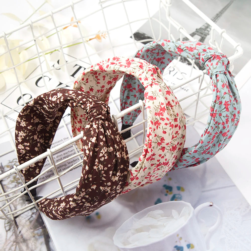 Fashion Leopard Print Headband — Wide Cross Elastic Bow Hairband for Women & Girls Hair Accessories