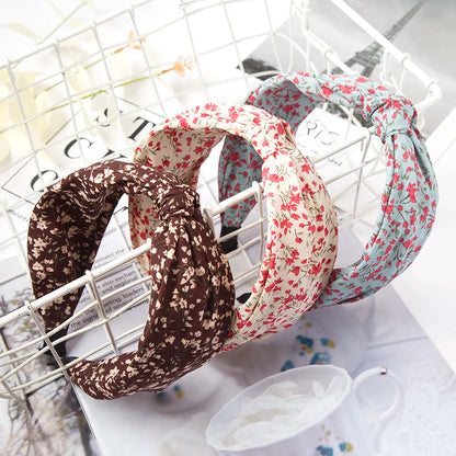 Fashion Leopard Print Headband — Wide Cross Elastic Bow Hairband for Women & Girls Hair Accessories