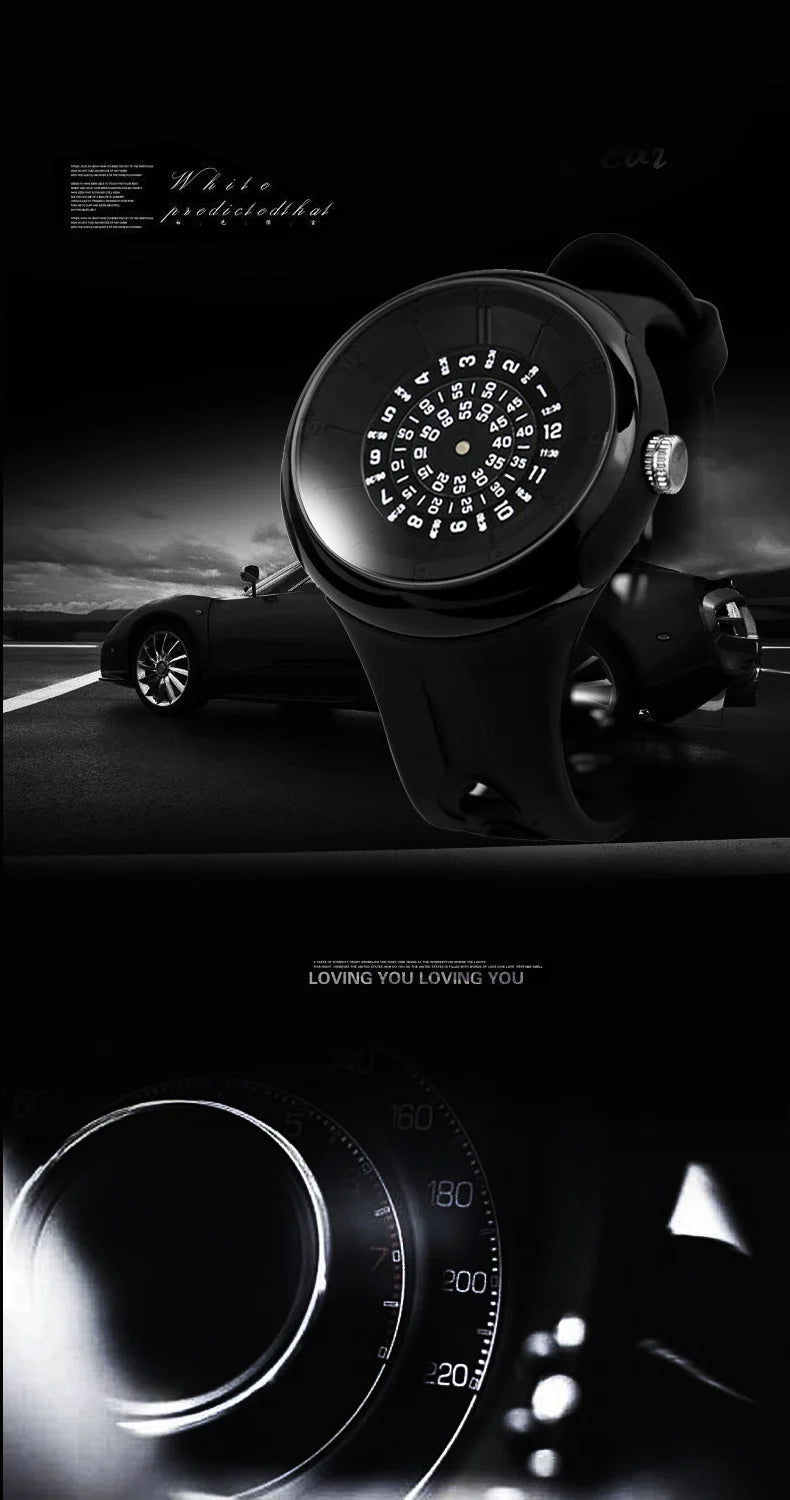 2023 Enmex Men’s Creative Industrial Quartz Watch — Digital Design Light Sports Fashion Wristwatch