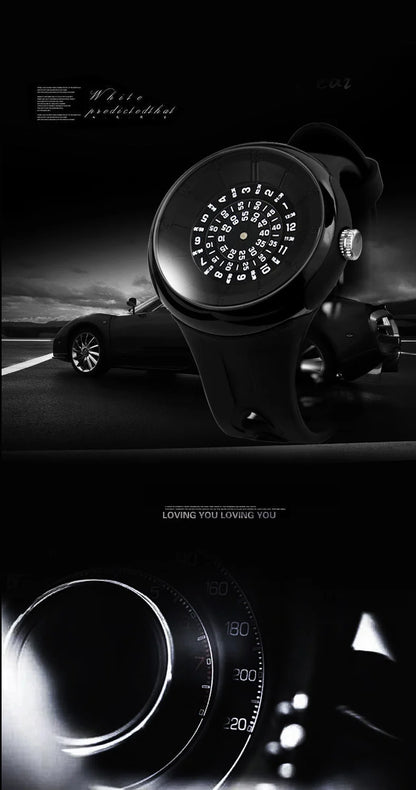 2023 Enmex Men’s Creative Industrial Quartz Watch — Digital Design Light Sports Fashion Wristwatch