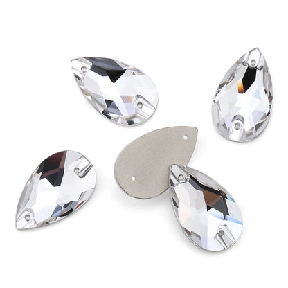AAAAA Tear Drop Rhinestones — High-Quality Sew-On Stones for Dress, Bag, Garment & Shoe Decoration