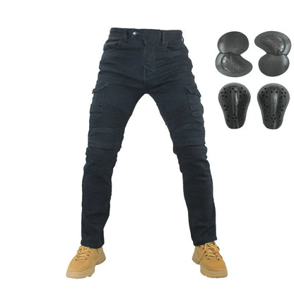 Men's Motorcycle Jeans – Featherbed Riding Pants, Standard Version for Car Ride & Summer Riding
