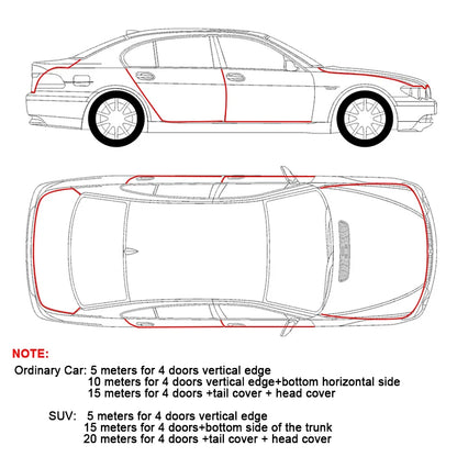 Universal Car Door Edge Protector - Auto Door Guard Protective Strips for Automobiles, Trunk, Hood Sealant Strip