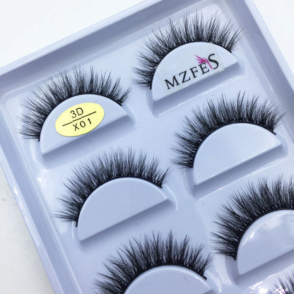 38 Styles 5 Pairs 3D Mink False Eyelashes – Natural Fake Lashes Makeup Beauty Tools