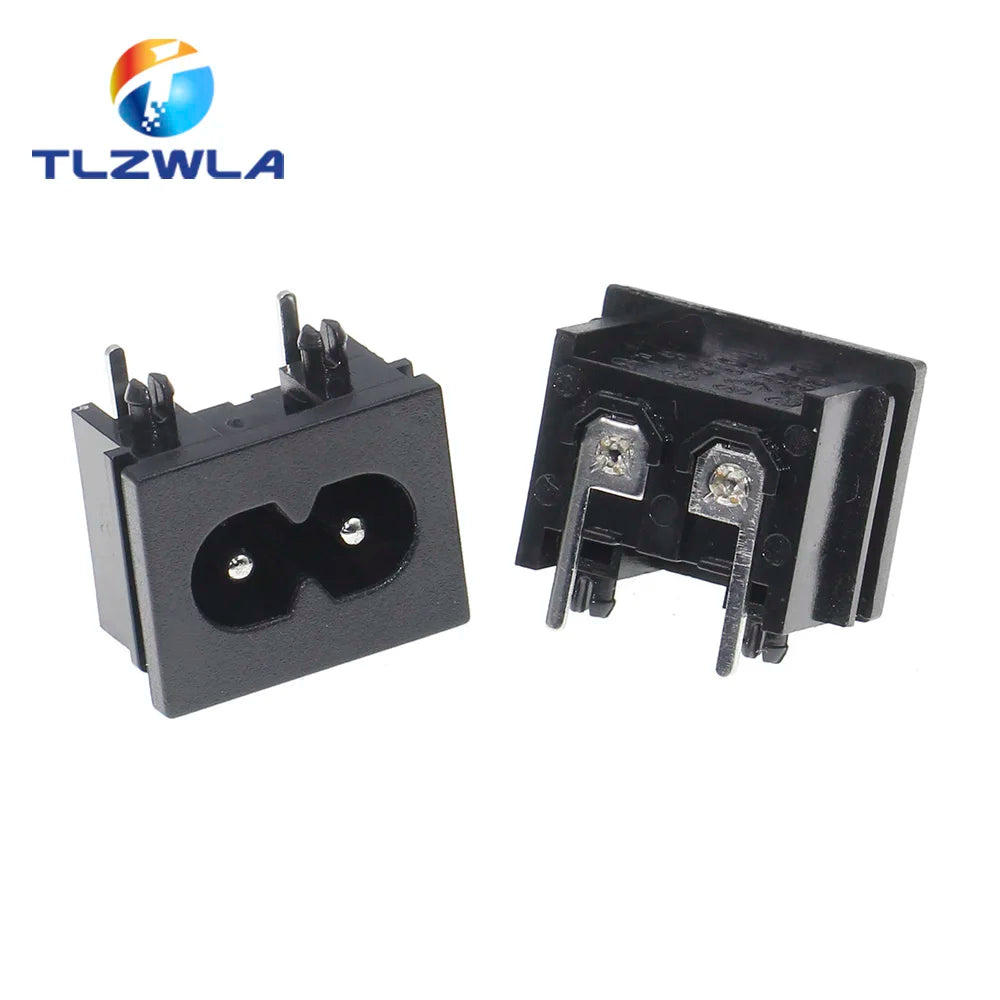Pure Copper AC Power Socket with Switch – 2-Hole 3-Core Weldable Charging Power Outlet for Electrical Installation
