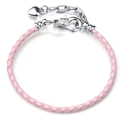 BAOPON 9-Color Leather Charm Bracelet - DIY Chain Jewelry Gift for Women & Girls