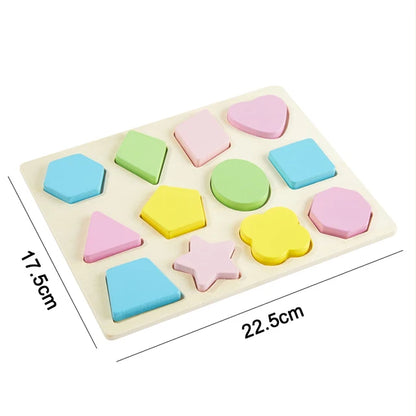 Hot Kids Montessori Wooden Toys – Macaron Blocks, Music Rattles, Colorful Educational Learning Blocks for Babies