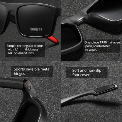 KDEAM Ultra-Light Polarized Sports Sunglasses for Men & Women – TAC 1.1mm Lens, Category 3 Driving Sun Glasses