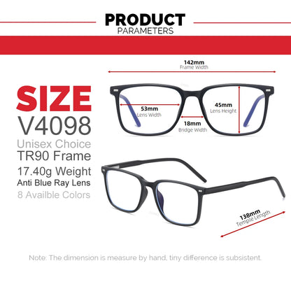 2025 Trending Blue Light Blocking Glasses for Men – TR90 Matte Black Gaming & Computer Eyewear, Transparent Fashion Frame