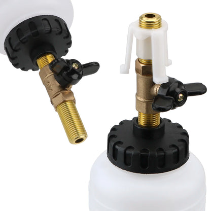 1L/0.75L Car Brake Bleeder Hydraulic Pump Kit - Oil Change & Purge Tank with Tubes, Repair Tool for Truck & Motorcycle Accessories