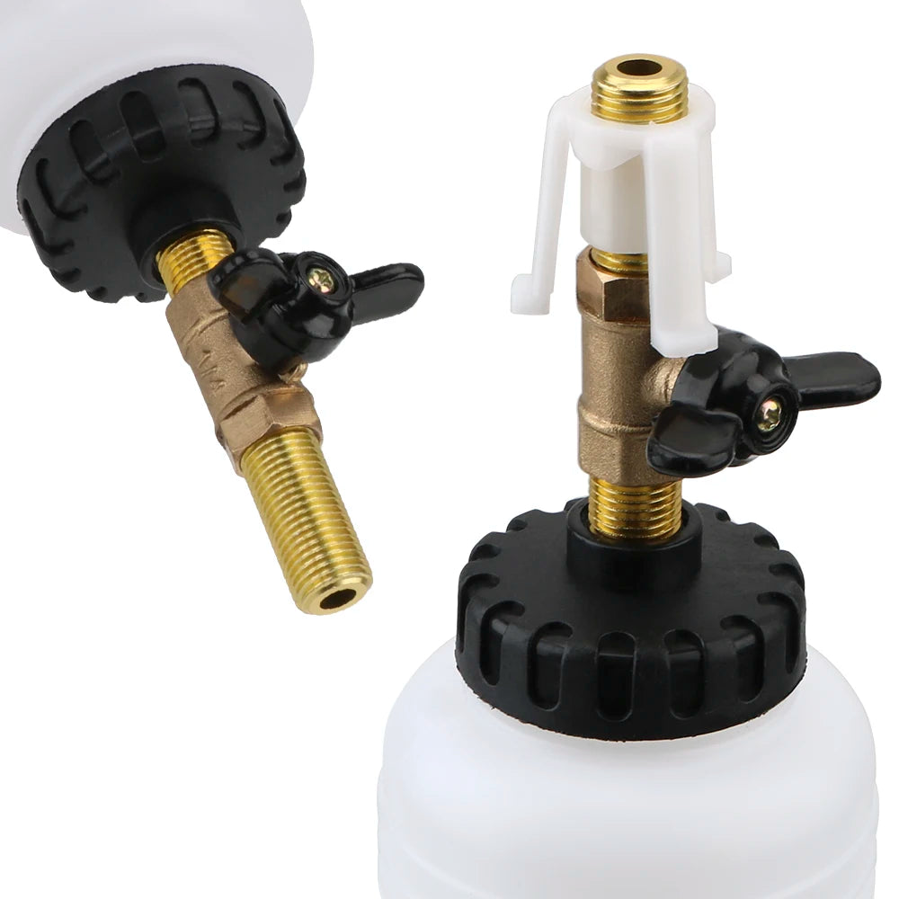 1L/0.75L Car Brake Bleeder Kit – Hydraulic Fluid Pump with Tubes for Oil Change, Purge, and Repair on Cars, Trucks & Motorcycles