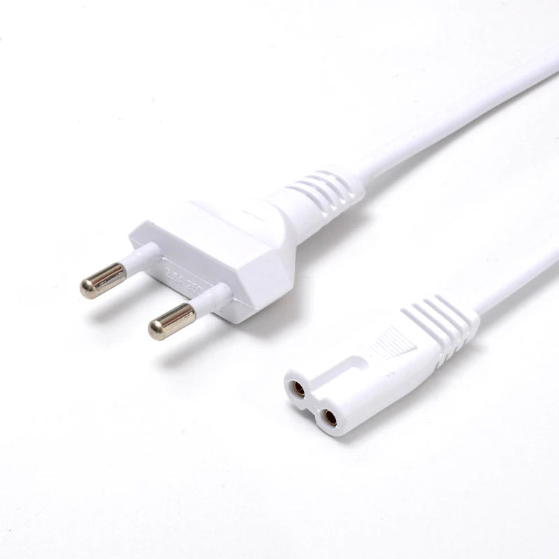 2-Pin US/EU to C7 C8 Power Extension Cable – Figure 8 LED Light & Laptop Cord for PS4, 0.6M/1.5M