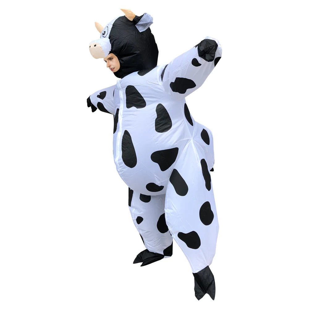 Adult Inflatable Cow Costume – Scary Monster Blow-Up Cosplay for Halloween, Christmas, Party & Stage Festival