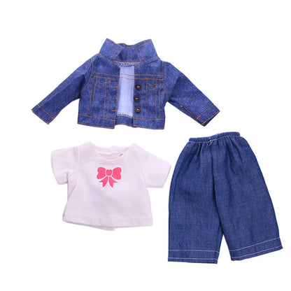 18-Inch American Doll Clothes Set — 43CM Reborn Baby Doll Outfit for Nenuco, Our Generation Dolls, DIY Toys Gift for Girls