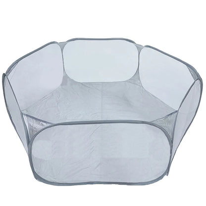 Portable Transparent Small Pet Cage – Foldable Playpen Tent for Hedgehogs, Dogs, Hamsters, Rabbits & Guinea Pigs