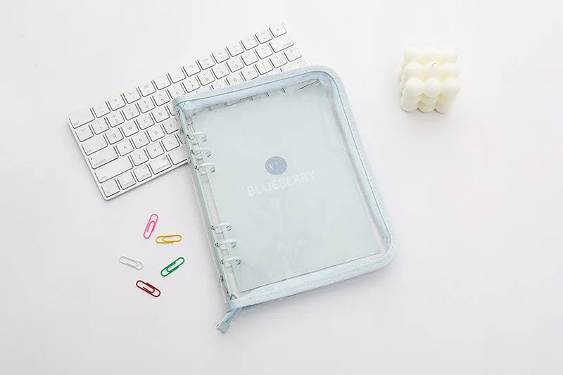 2024 Cute A5/A6 Zip Bag Journal & Agenda Notebook – DIY Photocard Binder Organizer for School Stationery Gift
