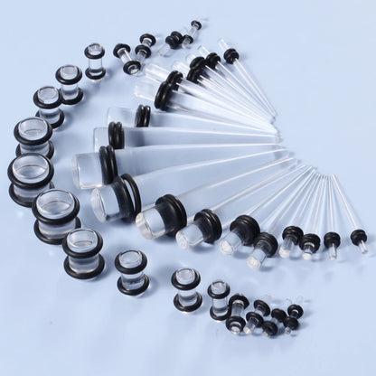 36PCS Acrylic Ear Gauge Taper & Plug Stretching Kit — Mixed Color Flesh Tunnel Expansion Jewelry 14G-00G