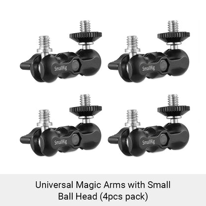 SmallRig Universal Magic Arm with Small Ball Head – Adjustable Monitor Mount Rotating Arm for Sony A7S3, Canon Cameras & Camera Cage Rig Setup