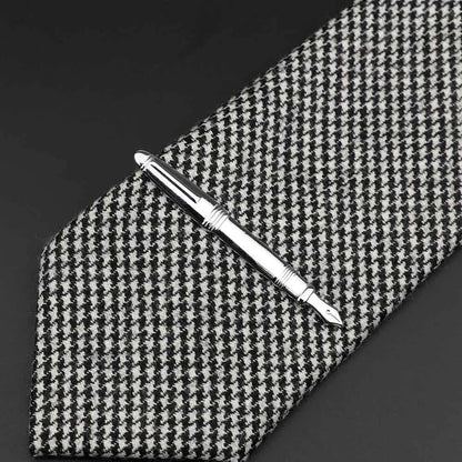 Men’s Stainless Steel Tie Clip - Car Airplane Fork Spoon Shape Necktie Pin Gift Accessory